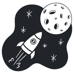 A rocket headed to the moon